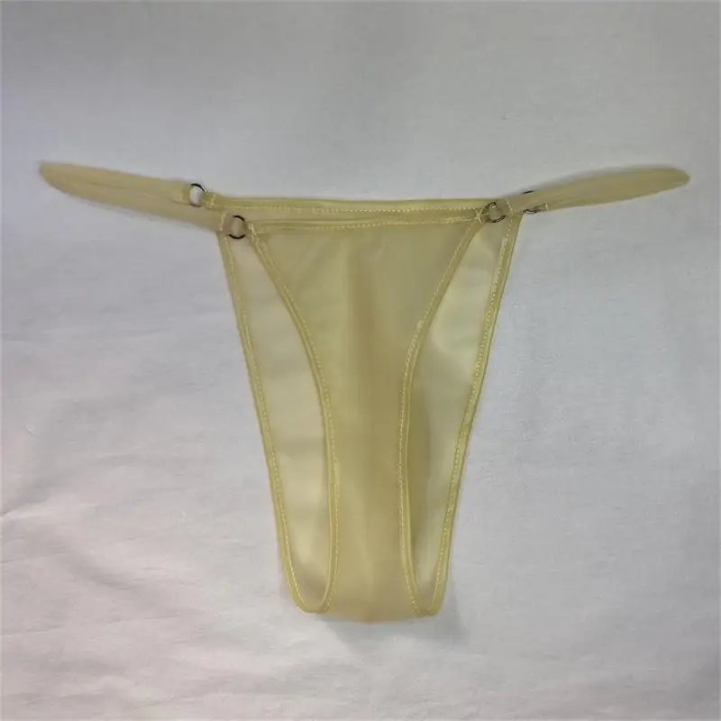 Transparente Latex Herren Tasche Tasche Tangas G String Abdeckung Penis Sexy Dessous Glänzende Männliche Unterwäsche Nachtwäsche Low Rise Tanga Hombre