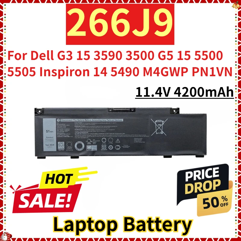 ΠΠ»Ρ Dell G3 15 3590 3500 G5 15 5500 5505 Inspiron 14 5490 M4GWP PN1VN ΠΠΎΠ²ΡΠΉ ΡΠΌΠ΅Π½Π½ΡΠΉ Π°ΠΊΠΊΡΠΌΡΠ»ΡΡΠΎΡ Π΄Π»Ρ Π½ΠΎΡΡΠ±ΡΠΊΠ° 11,4 Π 4200 ΠΌΠΡ 266J9 ΠΠ»Ρ Dell G3 15 3590 3500 G5 15 5500 5505 Inspiron 14 5490 M4GWP PN1VN ΠΠΎΠ²ΡΠΉ ΡΠΌΠ΅Π½Π½ΡΠΉ Π°ΠΊΠΊΡΠΌΡΠ»ΡΡΠΎΡ Π΄Π»Ρ Π½ΠΎΡΡΠ±ΡΠΊΠ° 11,4 Π 4200 ΠΌΠΡ 266J9