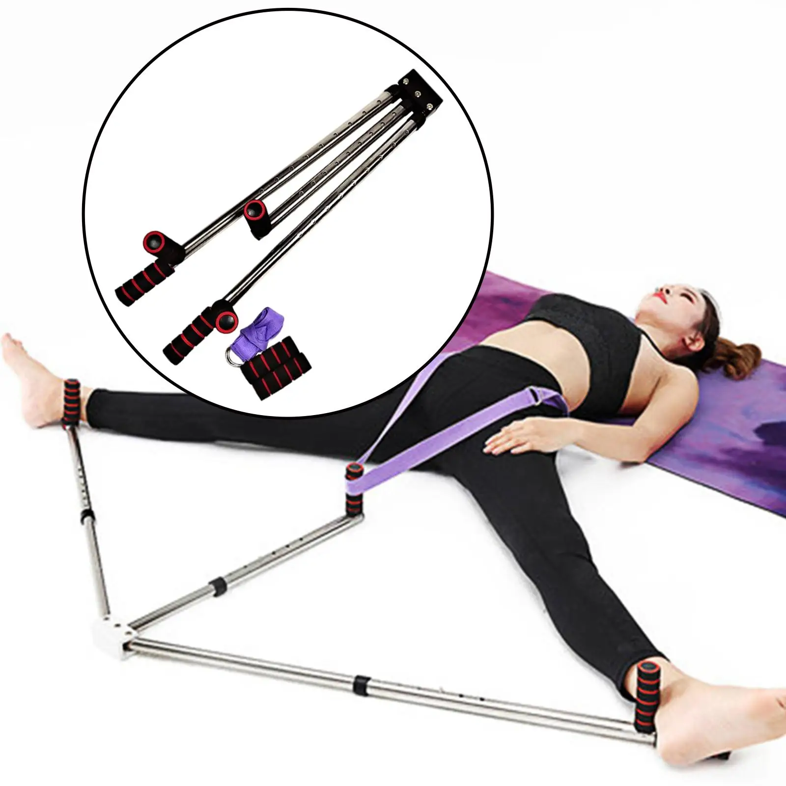 Stretching Machines Length Muscles Tension 3 Bar Hamstring Stretcher Device Split Machine for Gym Yoga Dance Fitness Sports