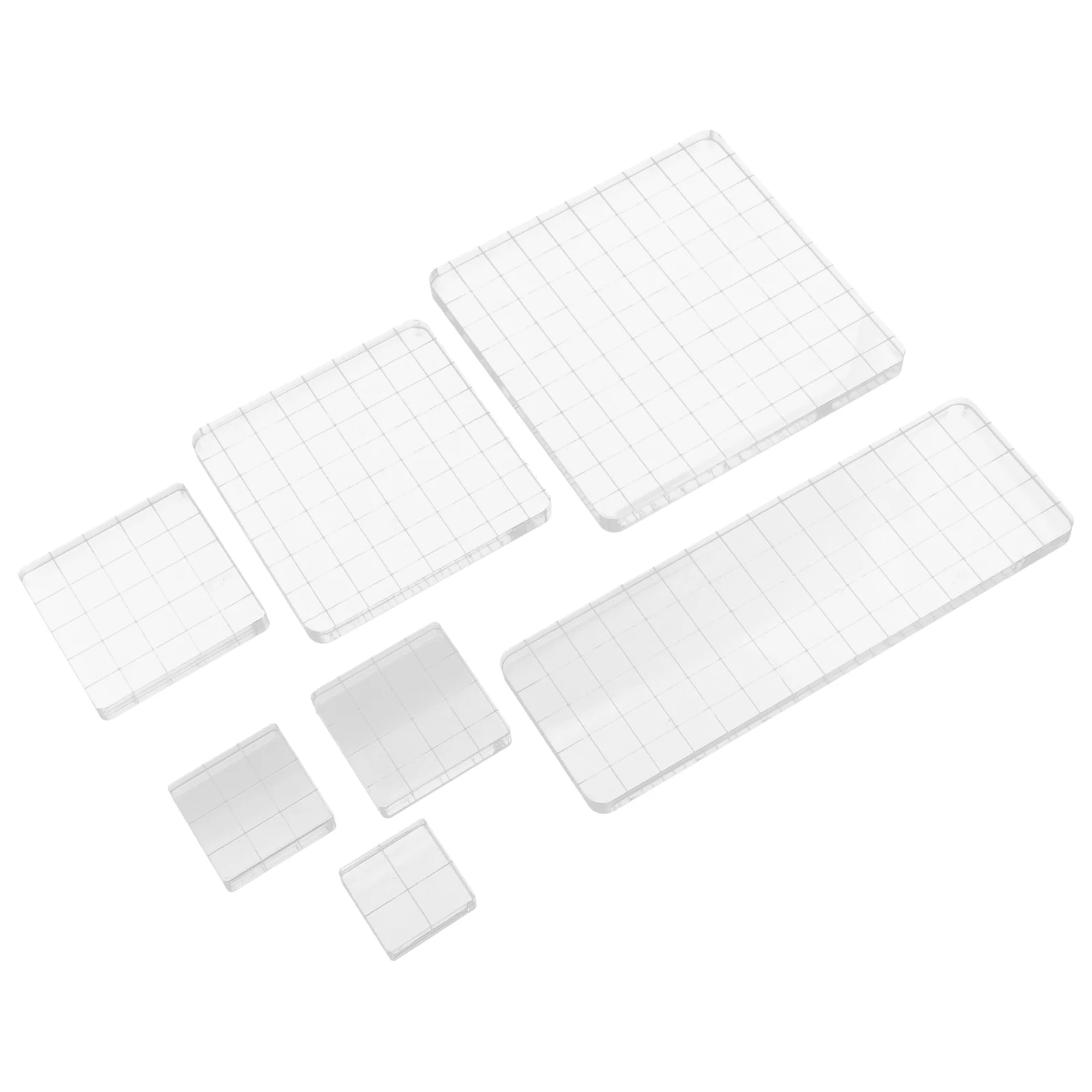 

7pcs Acrylic Stamp Block Diy Crafts Supply Transparent Design Scrapbooking Stamps Clear Blocks For Artistic Projects