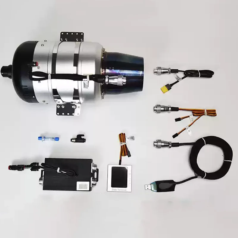 SW400pro 40 kg Spinta Brushless Turbojet Motore Carburante Avviamento con un pulsante Esperimento scientifico