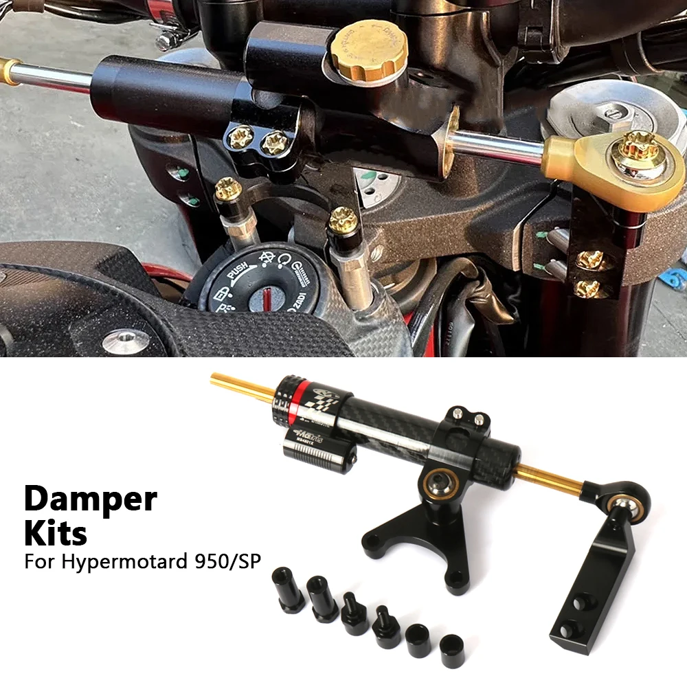 

Motorcycle Accessories For Ducati Hypermotard 950 HYPERMOTARD 950 SP 2016-2018 Steering Damper Stabilizer Bracket Kit Red Black