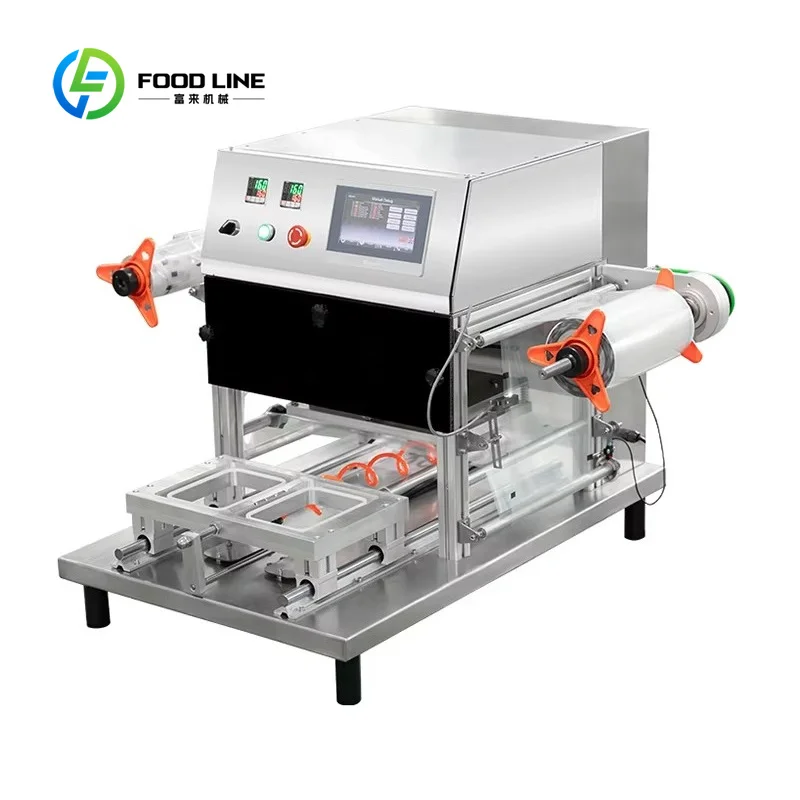 customized automatic vacuum skin tray sealer machine reliable performance for meat seafood fresh food products