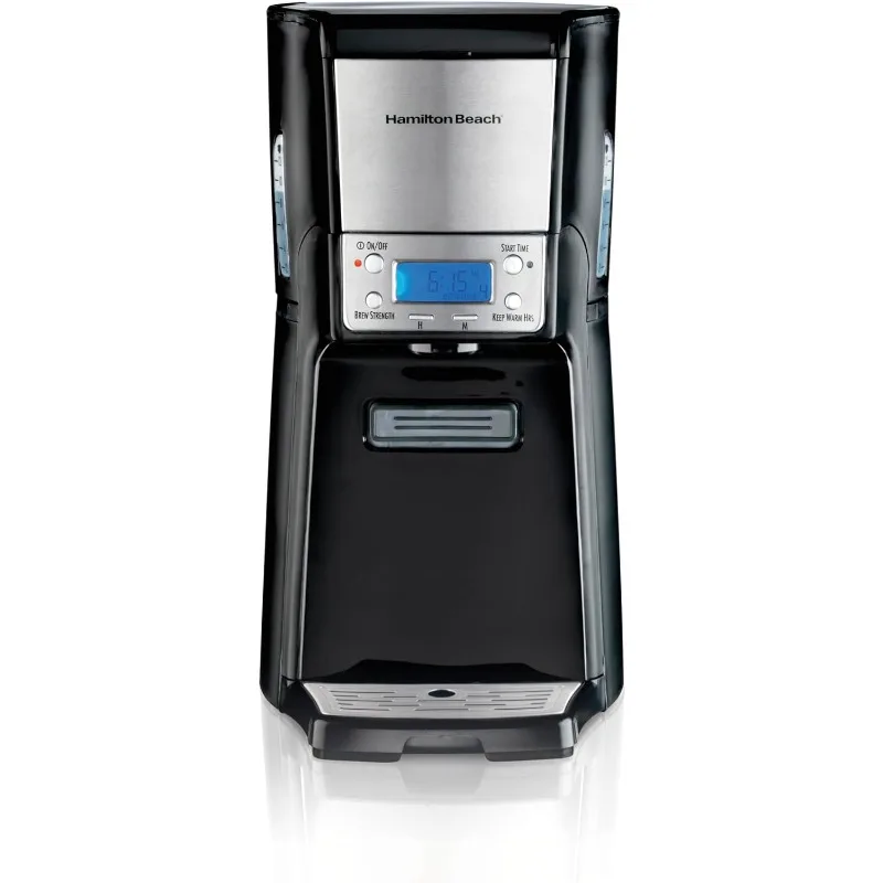 

One-touch programmable dispense drip coffee maker with 12-cup built-in brewer, water tank