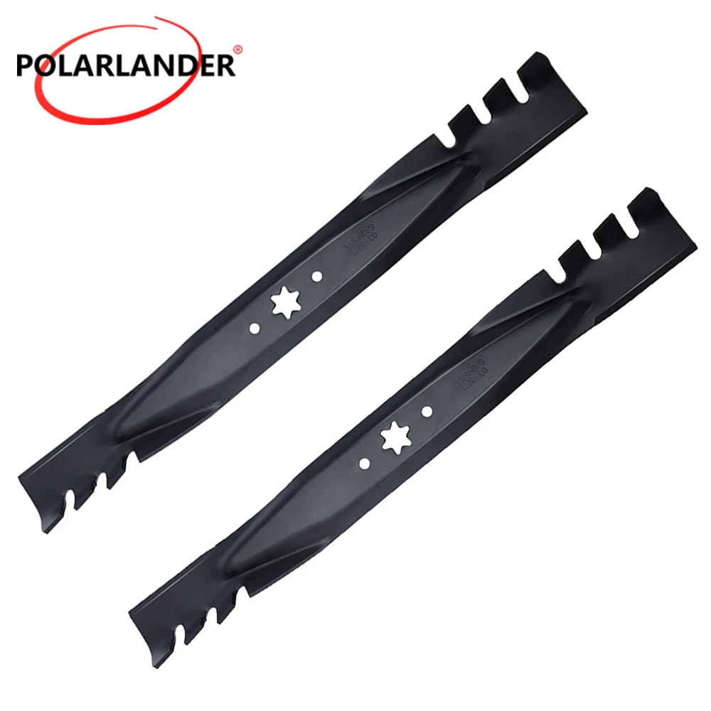 2 Pack Mulching Mower Blades 942‑04308‑X Replace OEM For Cub Cadet XT1 LT42 ZT1 RZT42 Troy‑Bilt Bronco Pony 42 Inch Deck