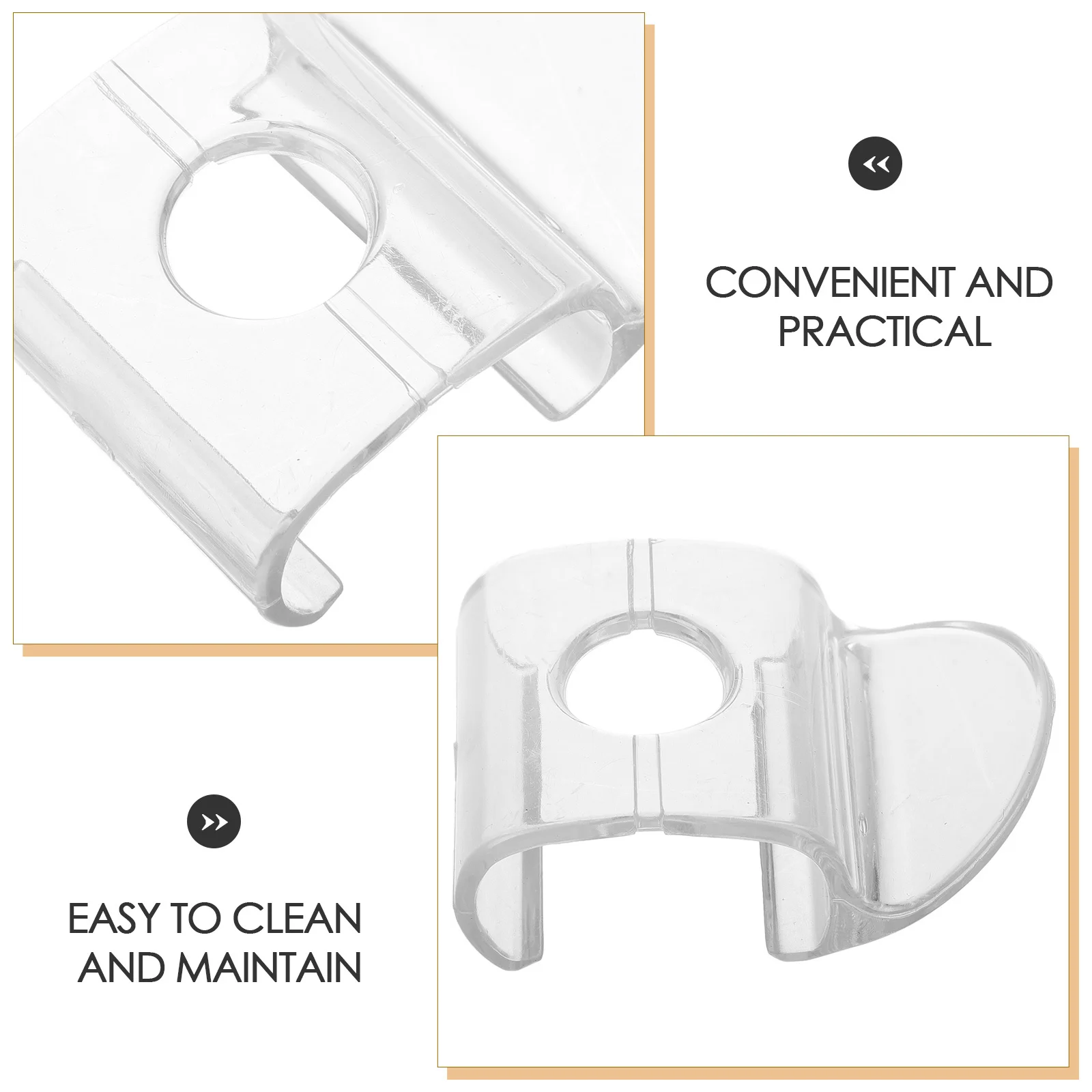 Tiradores de persiana inalámbricos para ventana de Pvc transparente plisado, accesorios para persianas, Clips de elevación sin taladro, 4 Uds.