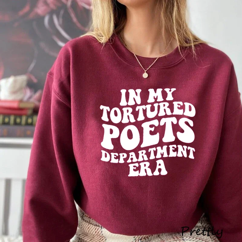 In My Tortured Poets Department Era Music Sweashirt Women Men Causal Pullover Women\'s Hoodie Long Sleeve TS11 Print Sweatshirts