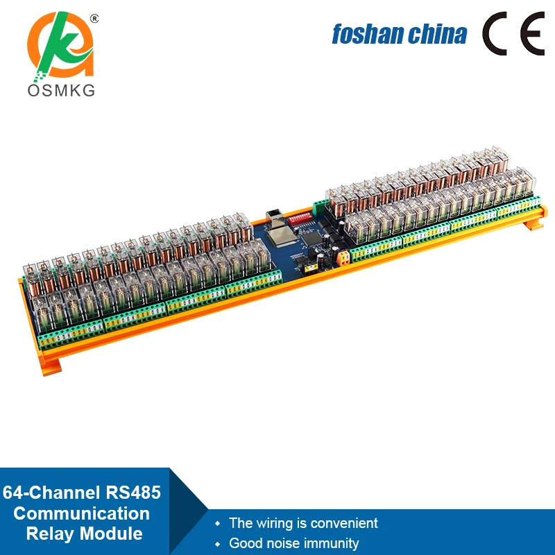 AoShangMing 64 Channel RS485 Ethernet Relay Module Modbus Rtu TCP DO Board for Industry Control