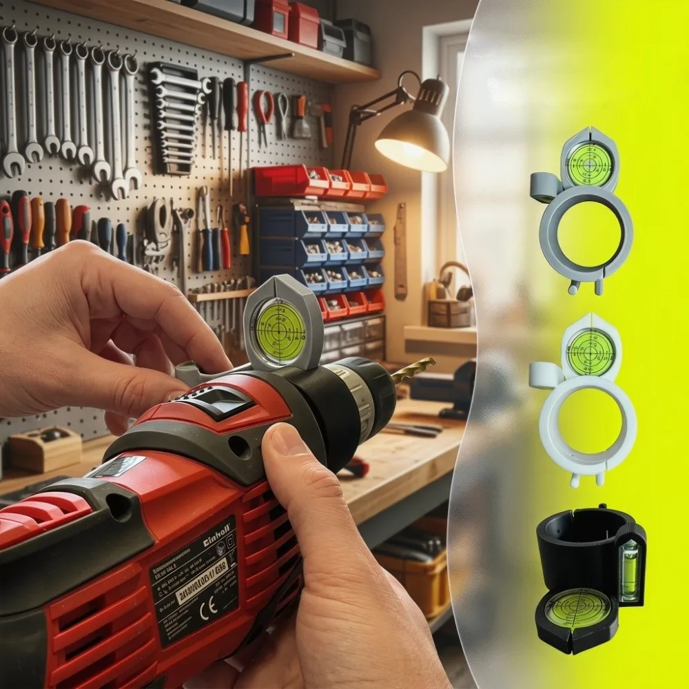 Precision Drill Level Tool Portable Circular Electric Drill Leveling Assistant Tool Professional Adjustable