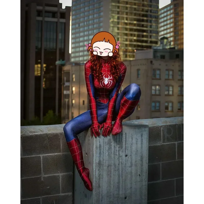 Sn88 donne ragazze PS4 gioco Spiderman supereroe costume cosplay tuta di Halloween tuta Zentai tuta per bambini adulti % # 2 @