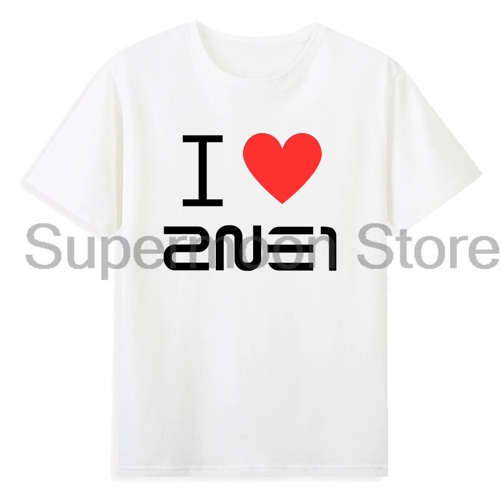 I Love 2NE1 Merch Welcome Back 2024 T-shirt Unisex Crewneck Short Sleeve Cotton Tee Men Women Streetwear Tops Kpop Clothes