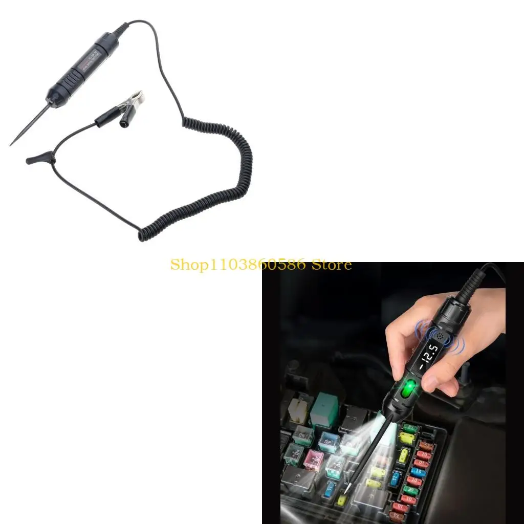 242A Multifunction Digital Circuit Tester With Reverse Polarities Protections And Spring Wire Cable Automotive Electrical Tool