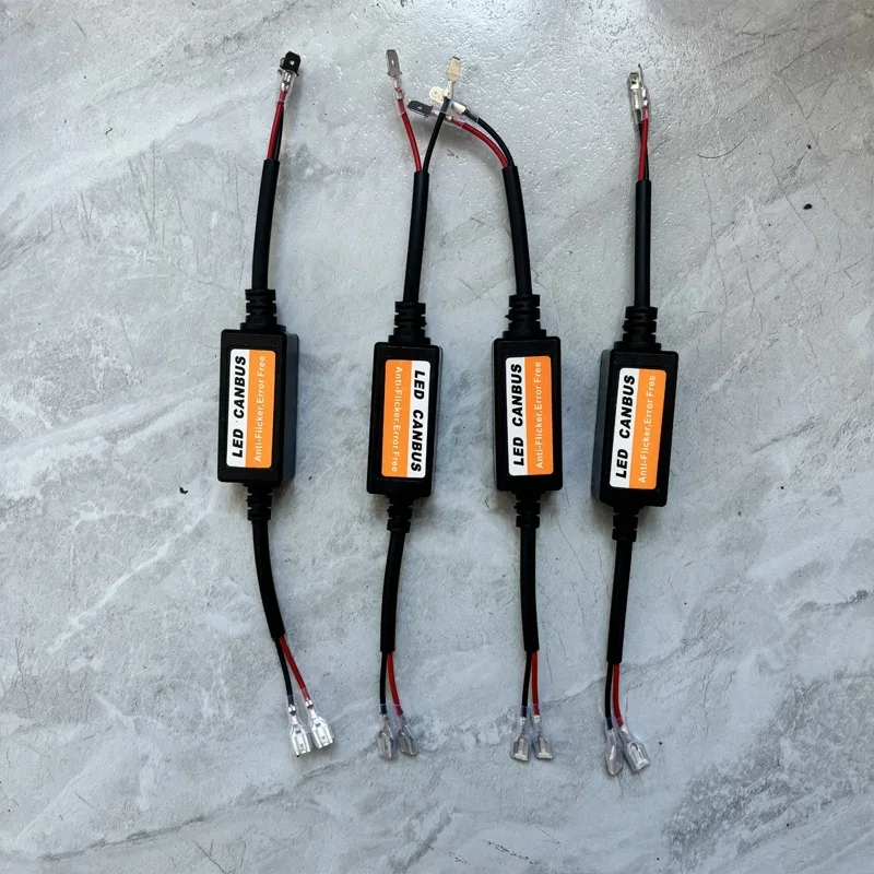 Car headlight decoder line group LED headlight flashing alarm instrument interference universal LED decoder