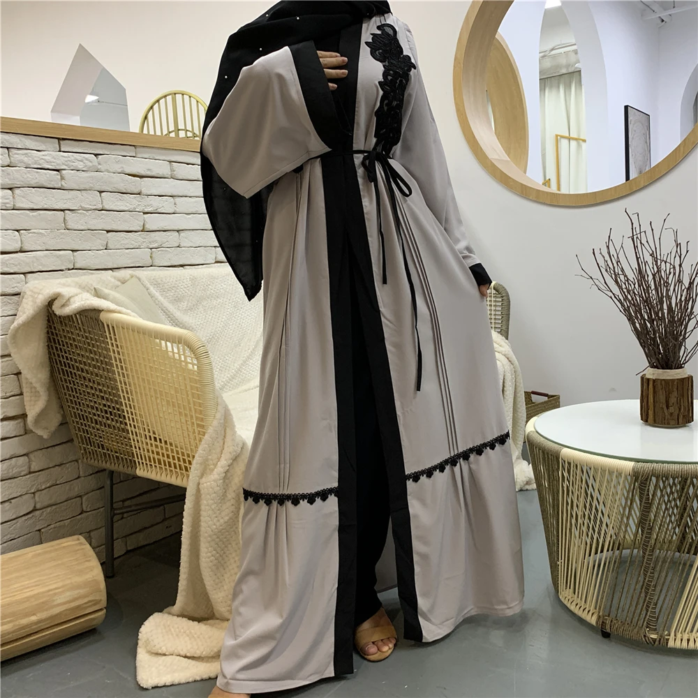 

Islamic Women Muslim Open Abayas Cardigan Eid Mubarak Long Maxi Dress Turkey Arab Kaftan Dubai Ramadan Robe Kaftan Caftan Femme