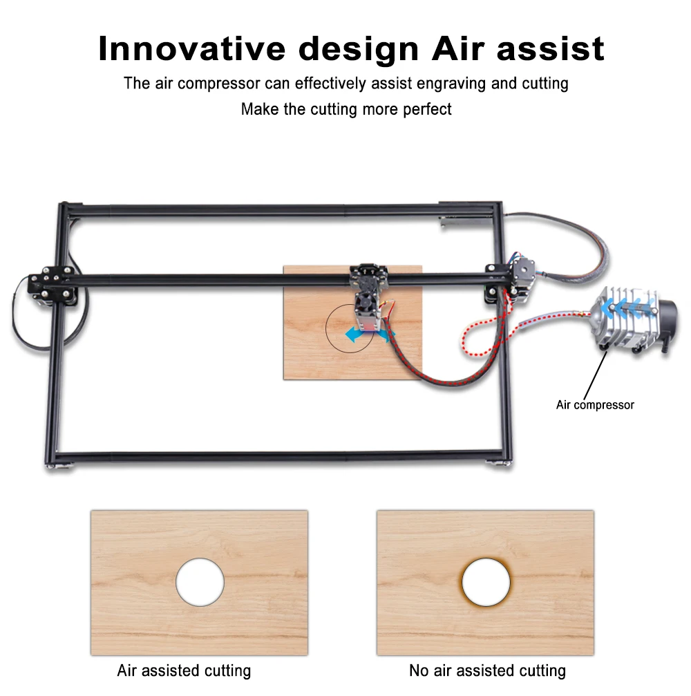 ZBAITU Laser Engraver 81X46CM 40W/80W Air Assist Laser Head For Wood/Leather/Metal/Acrylic CNC Router Laser Engraving Cutting Ma