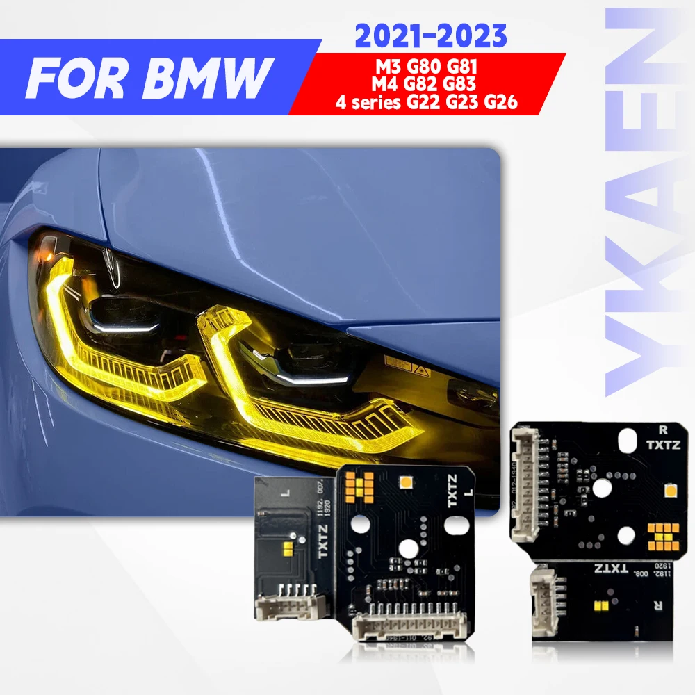 

Amber Angel Eyes DRL LED Module Board For BMW M3 M4 4 Series G80 G82 G83 G22 G23 G26 21-23 Laser Headlight Daytime Running Light