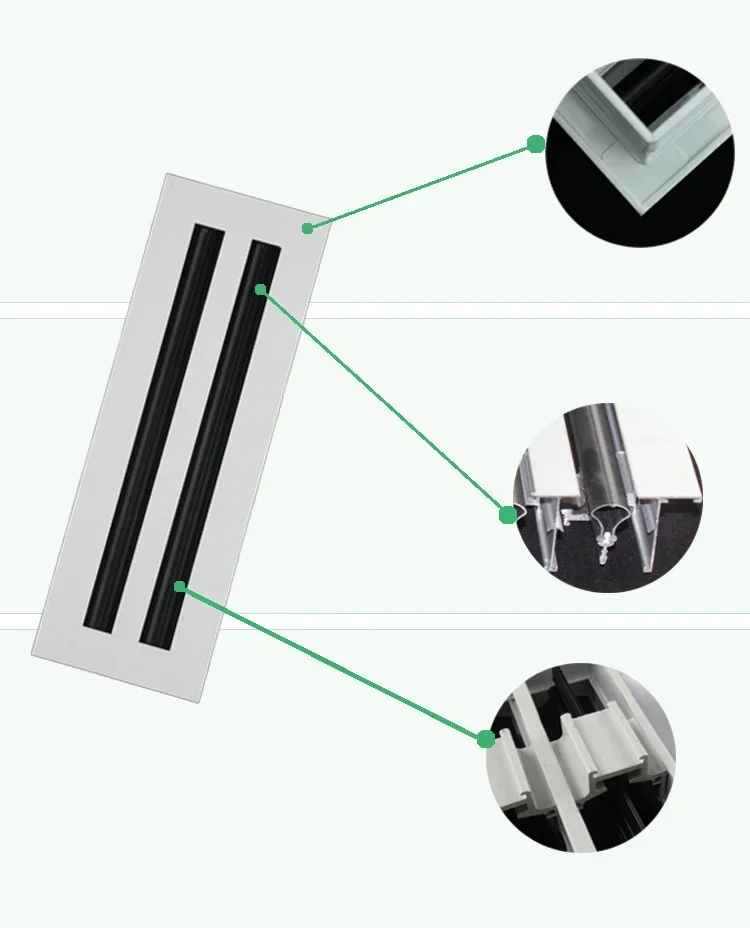 Hot salesaluminium linear slot diffuser grill size for hvac air conditioning system