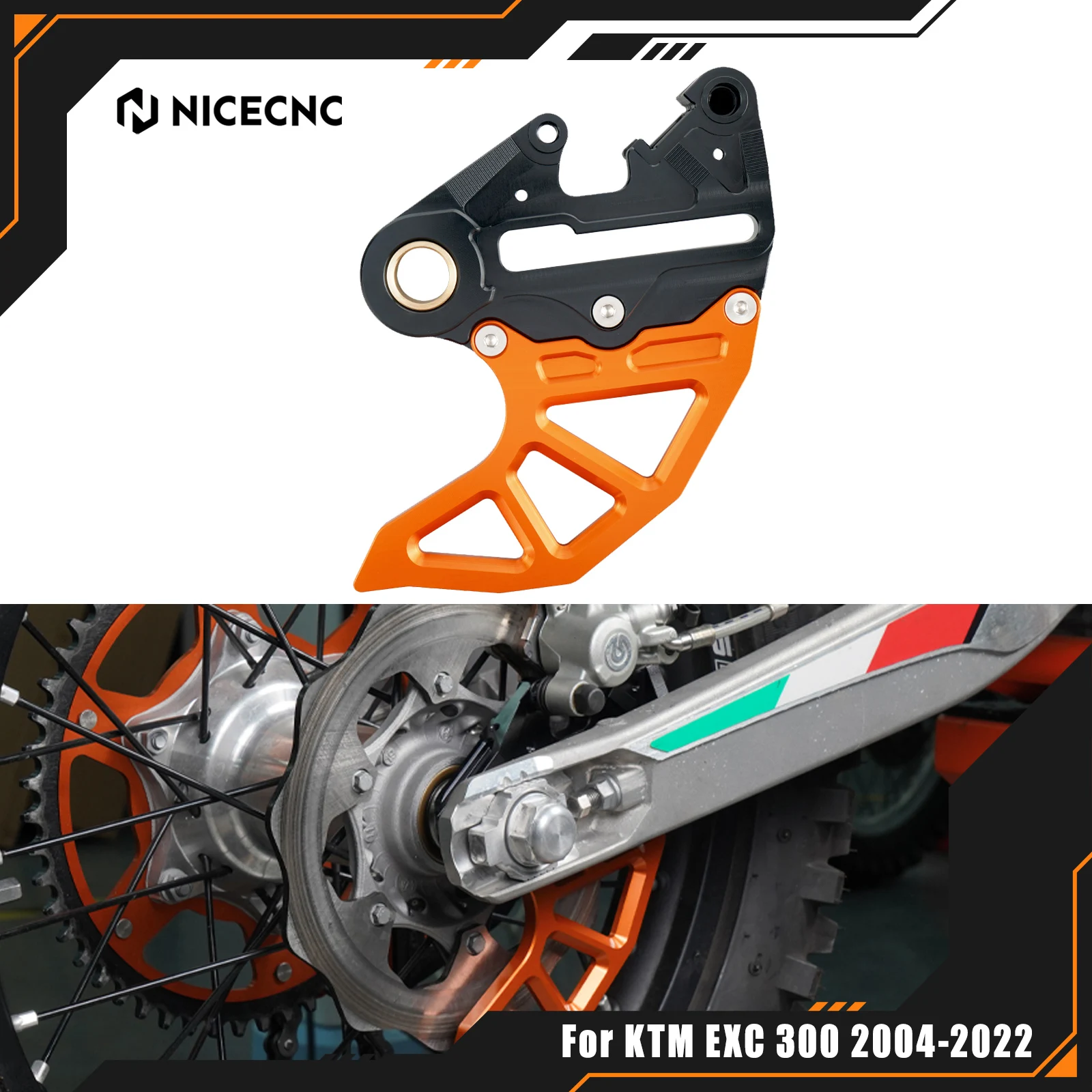 

Для KTM EXC 300 EXC 450 EXCF 350 XCW XCF-W 2004-2023 SX 125 SXF 450 XC XCF TPI 04-22 Защита заднего тормозного диска для Husqvarna TE 300