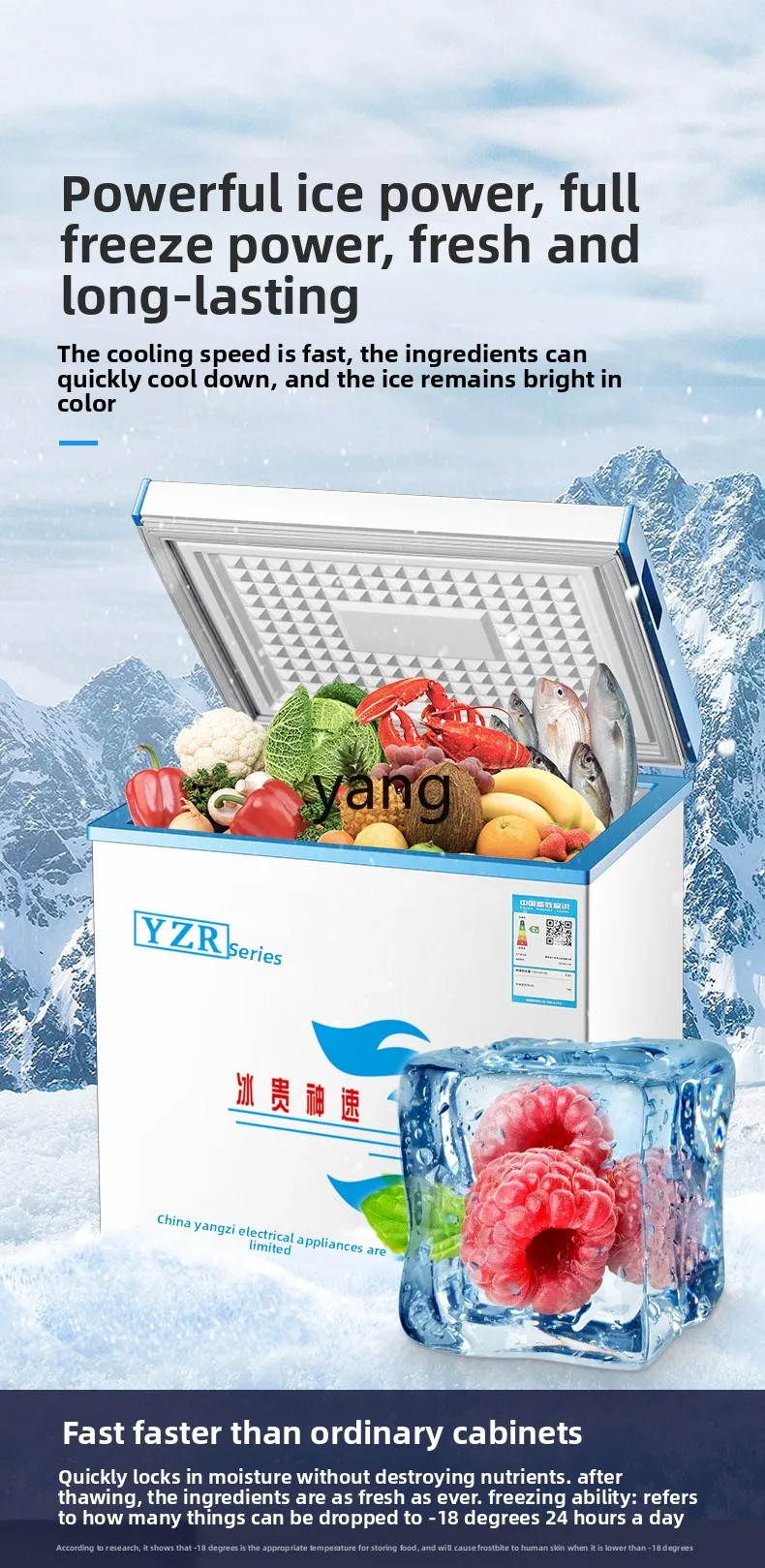 Lcx Household Commercial Freezer Large Capacity Dormitory Small Freezer Dual Purpose Horizontal Double Temperature