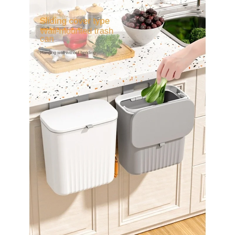 

Kitchen trash bin creative home life practical small department store wall mounted storage large capacity cabinet paper basket w