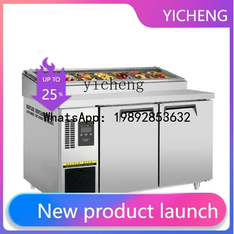 BX  Refrigerated Pia Control Console Refrigerator Commercial Pia Scattering Granules Workbench Salad Preservation Freezer