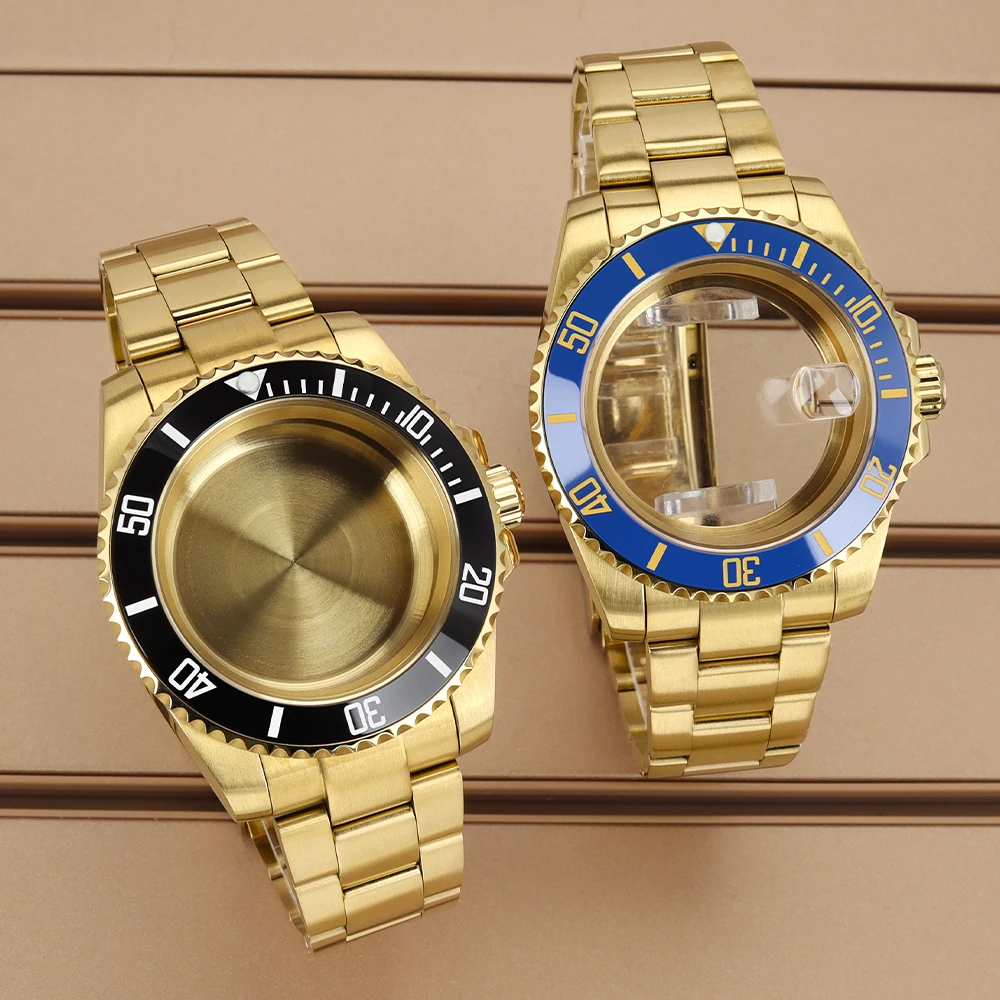 boitier-de-montre-40-mm-nh35-sub-gmt-or-saphir-compatible-avec-nh34-nh35-nh36-8215-2824-st2130-dg2813-accessoires-de-montre-bracelet-oyster-brosse