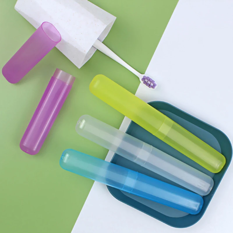 Hot Toothbrush Holders Portable Travel Hiking Camping Toothbrush Case Storage Box Tube Cover Protective Cover Bathroom Organizer