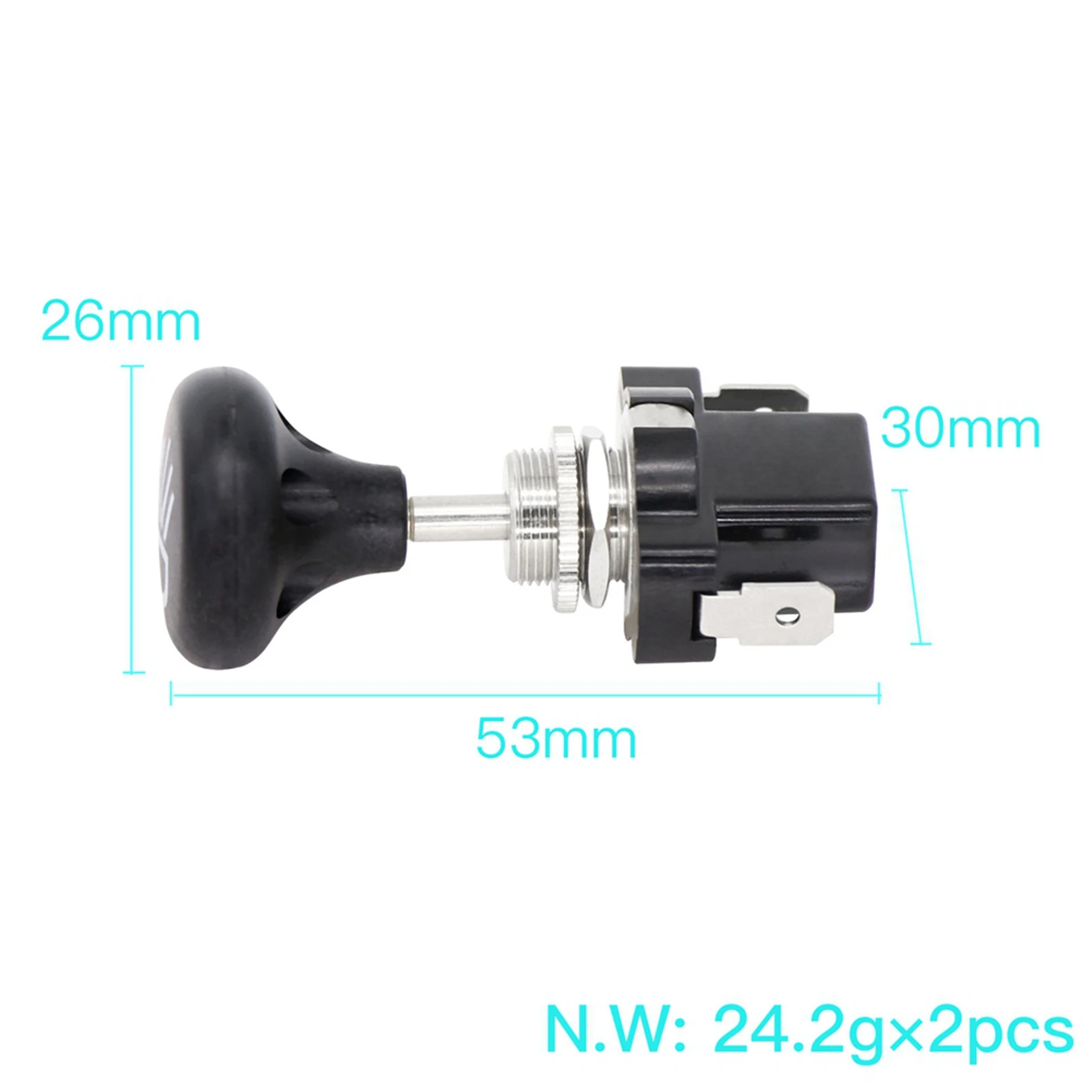 

B93B-3X Universal 12V Car Push Pull Headlight Switch Button,For Golf Cart Club Car EZGO Yamaha