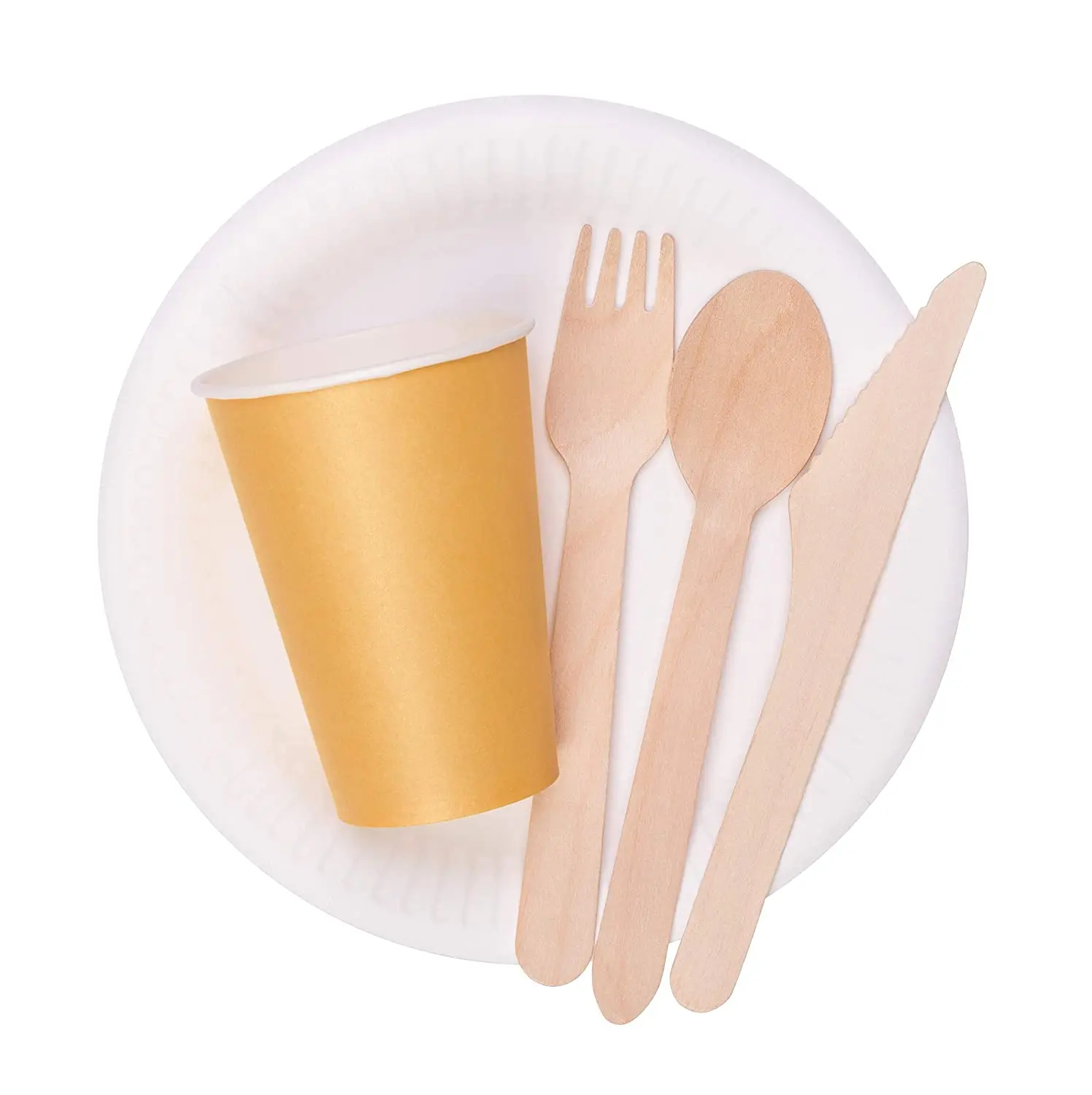 Birch Disposable Wooden Cutlery Spoons Fork Knife for Desserts Eco-friendly Wood