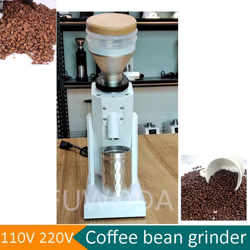 Commercial Coffee Grinder Machine Espresso Coffee Maker 40mm Conical Burr Grinder Electric Bean Miller 19 Gears Grinding Machine