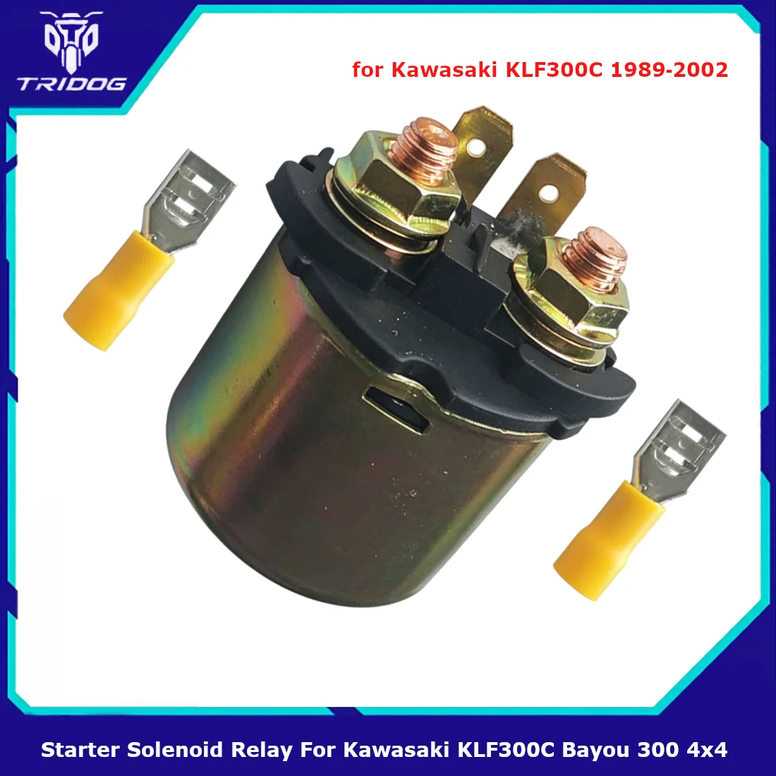 Starter Solenoid Relay For Kawasaki Bayou 300 4x4 KLF300C 1989‑2002  1996 1997 1998  KLF300B 2x4 1992‑2001  ATV