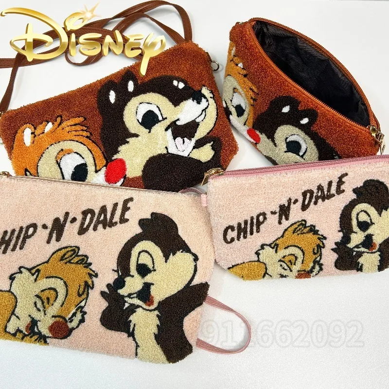 Disney Chichititi New Plush Wallet Fashion Embroidered Women's Shoulder Bag Large Capacity Storage Casual Shoulder Crossbody Bag
