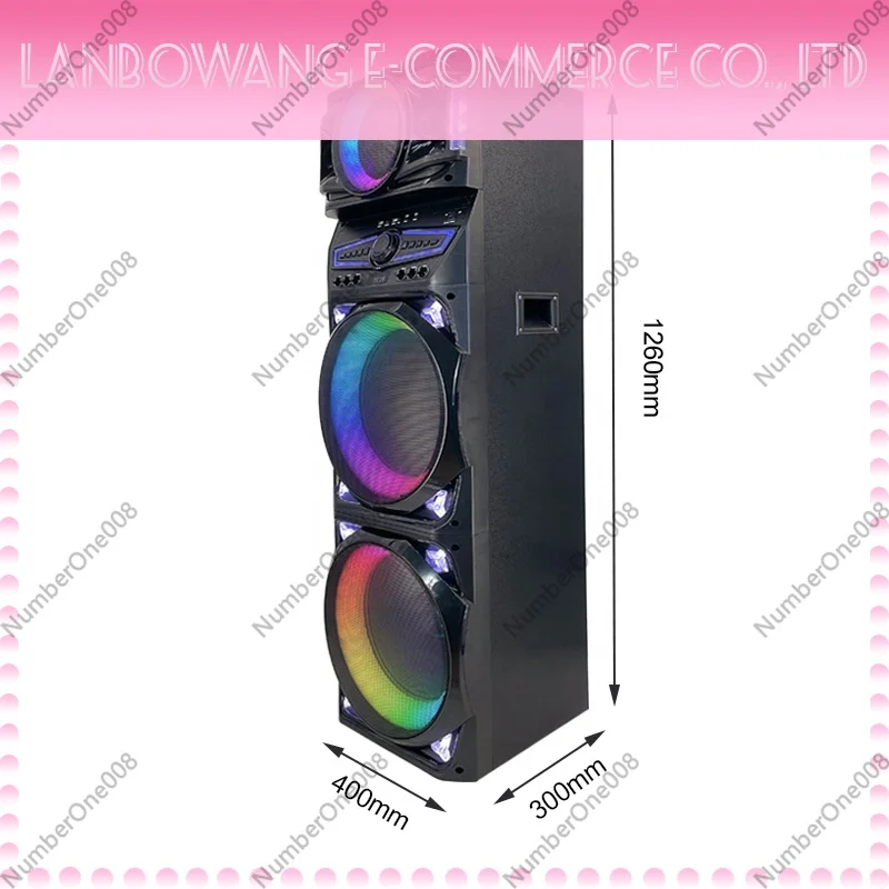 Latest Dual 15 Inch Wood Amplifier Audio DJ Box Speaker Subwoofer Karaoke 2.0 Stage Speaker