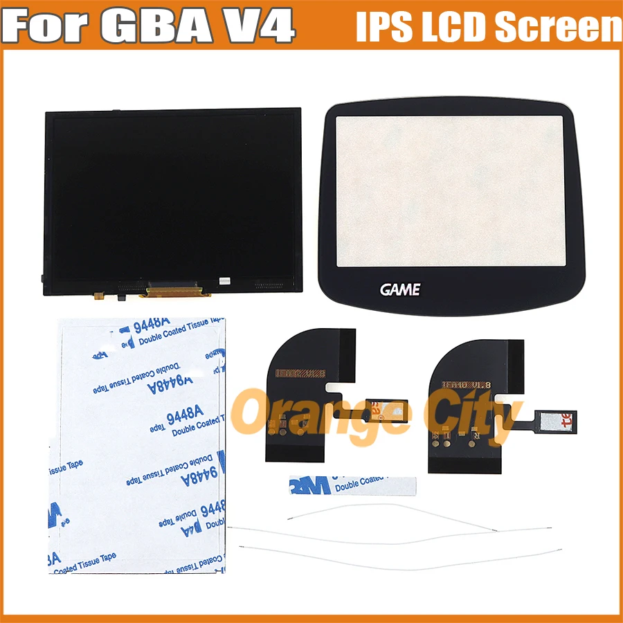 

V4.0 IPS LCD Screen For GBA Game Console Point to Point Highlight LCD Screen Replacement Kits Parts for GameBoy Advance GBA