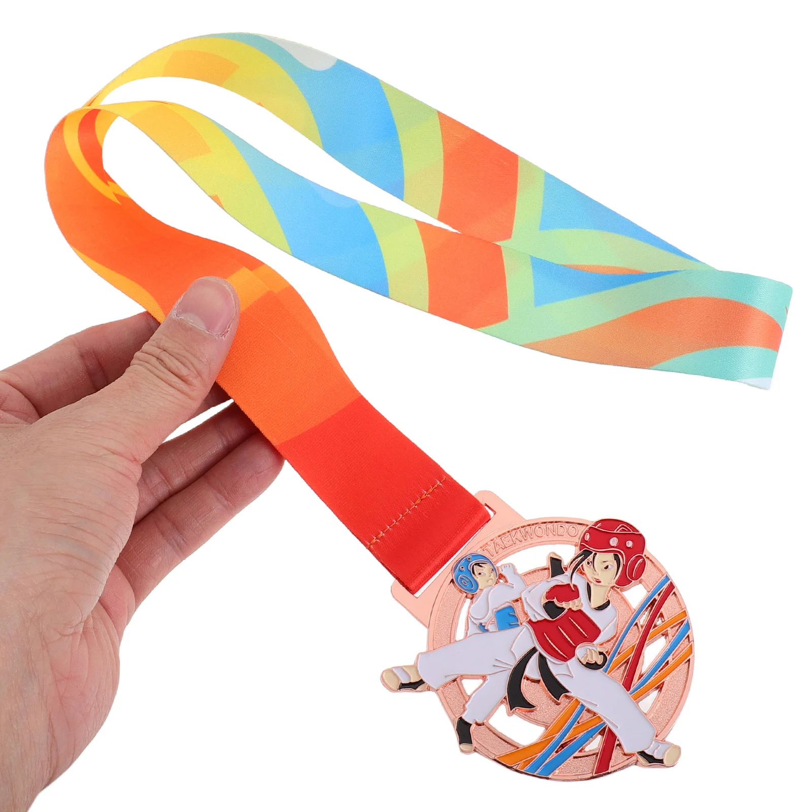 

Taekwondo Medals Metal Silver Awards for Martial Arts Competitions Champions Honor Trophy for Young Athletes