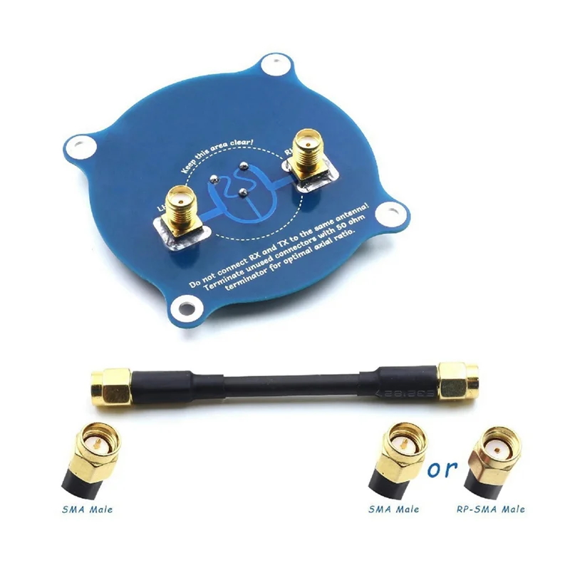 Antenne FPV polarisée circulaire 5.8G 9.4DBI, Triple alimentation, pour lunettes RC Fatshark Skyzone FPV, bricolage