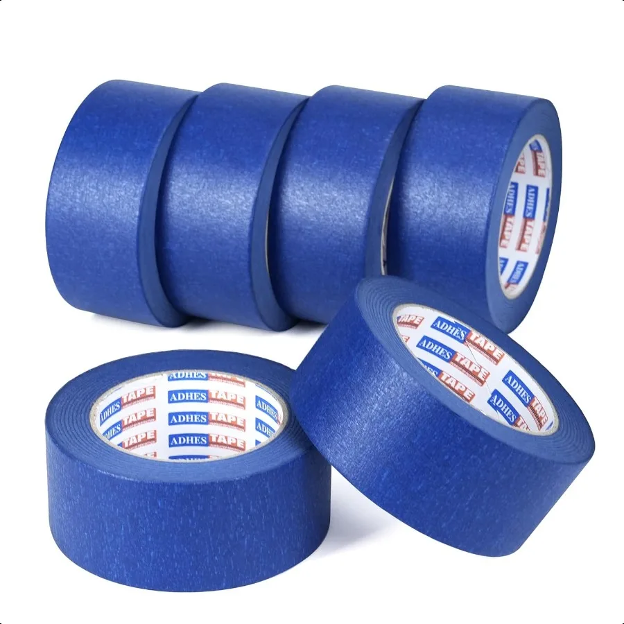 

ADHES Blue Painters Tape Blue Tape 6 Rolls x 1.88 Inch x 60 Yards Masking Tape Paint Tape for Walls UV Anti 14 Days Clean Remov