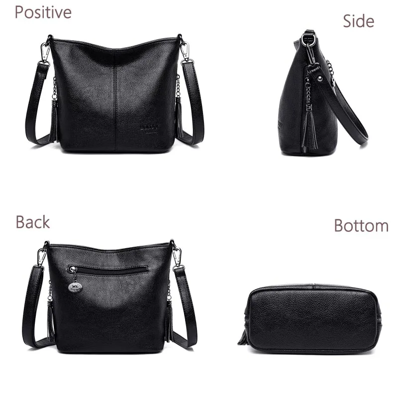 Bolso cruzado de cuero suave para mujer, bandolera informal de lujo, de diseñador, novedad de 2022