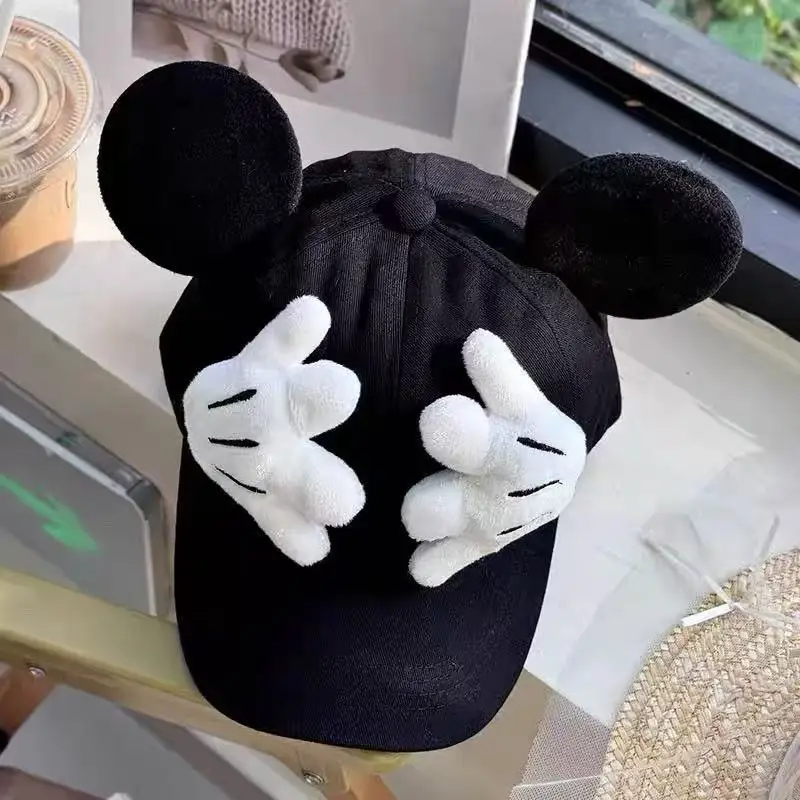 Parent-child matching set Cute Mouse ear Baseball Cap Adjustable Snapback Hat Children's Teens Adults Cartoon Sun Hat