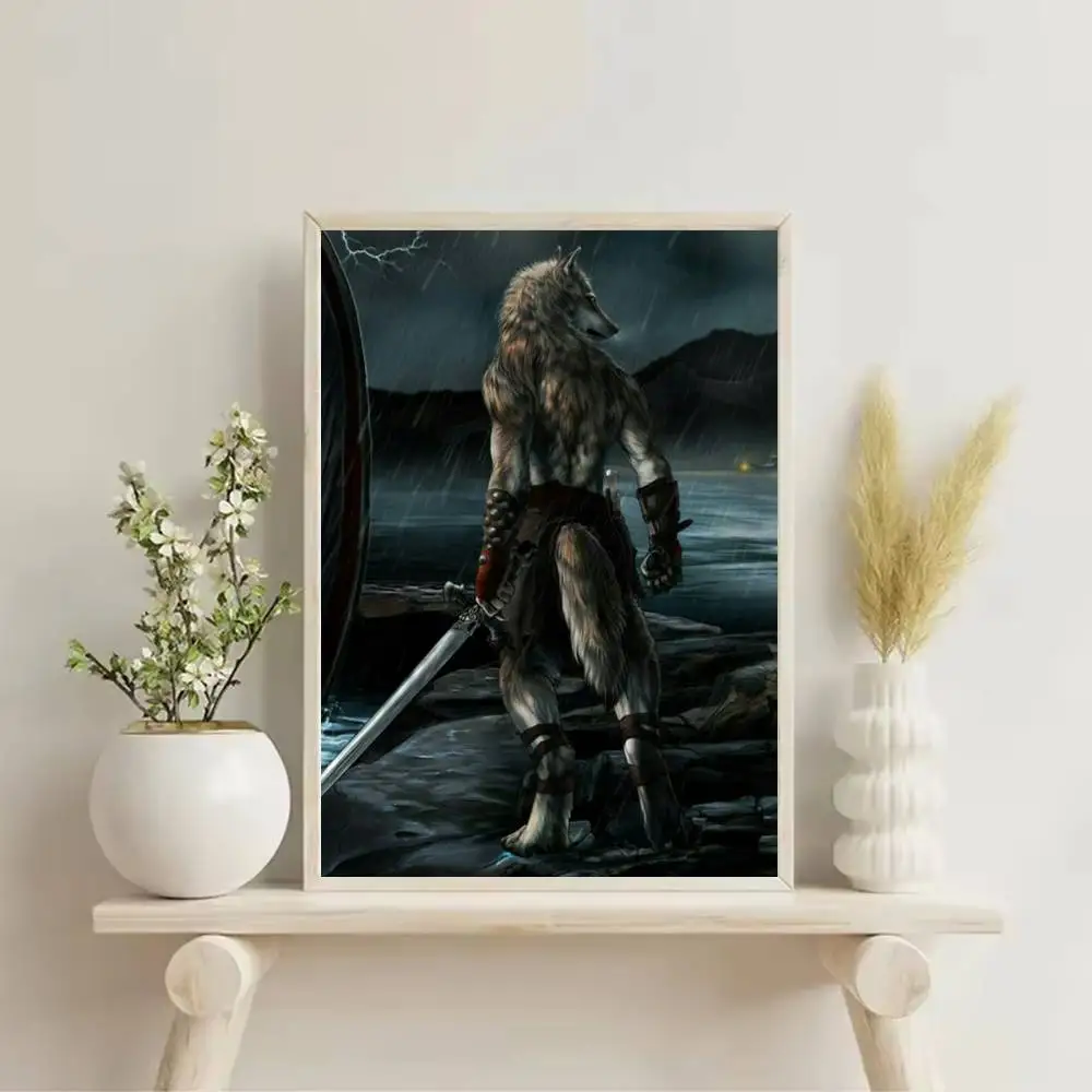 Cool S-Sigma Alpha Wolf Meme Poster Self-adhesive Art Waterproof Paper Sticker Coffee House Bar Room Wall Decor - view 6