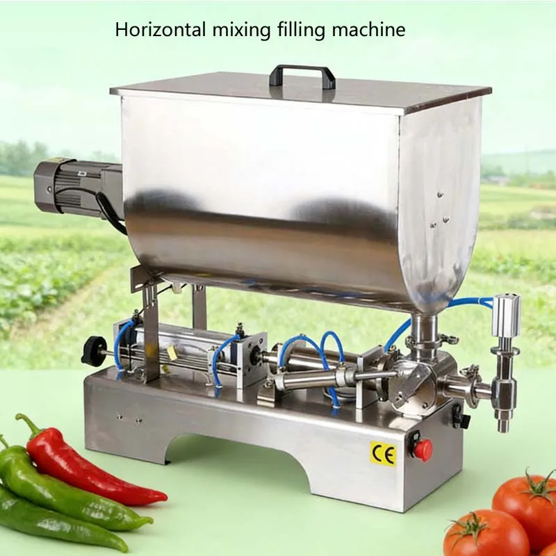 

Chili Sauce Filling Machine Paste Peanut Butter Quantitative Filler Machine Pneumatic Slurry Mixing Filling Machine