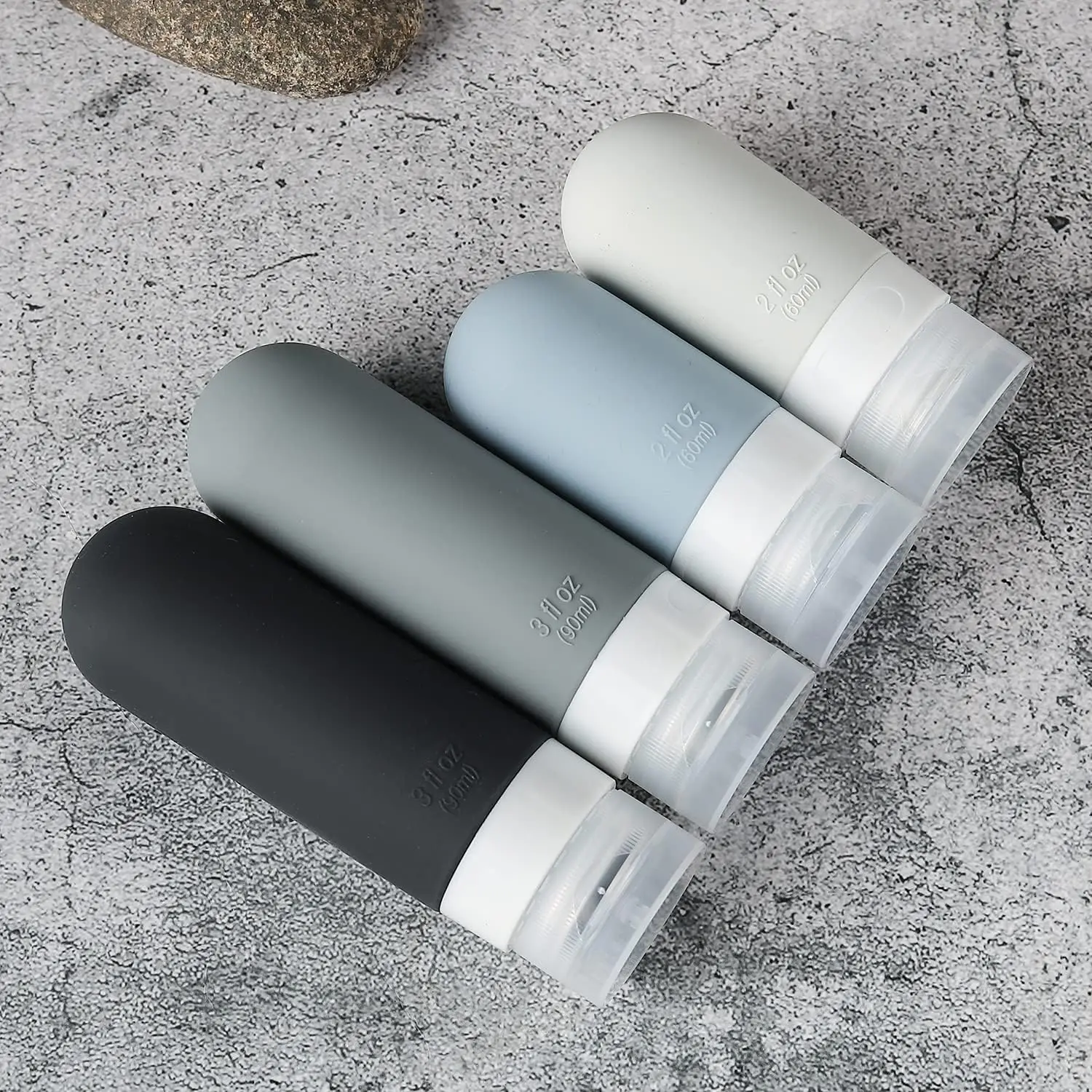 16 قطعة حاويات السفر مانعة للتسرب سيليكون للعصر حاويات زجاجات مجموعة ل الشامبو مكيف غسول حقيبة أدوات الزينة