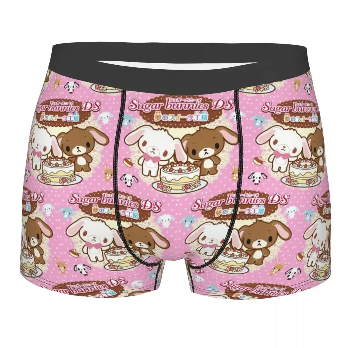 Custom  Cartoon Sugarbunnies Sanrio Japan Anime Underwear Men Stretch Boxer Briefs Shorts Panties Soft Underpants For Male