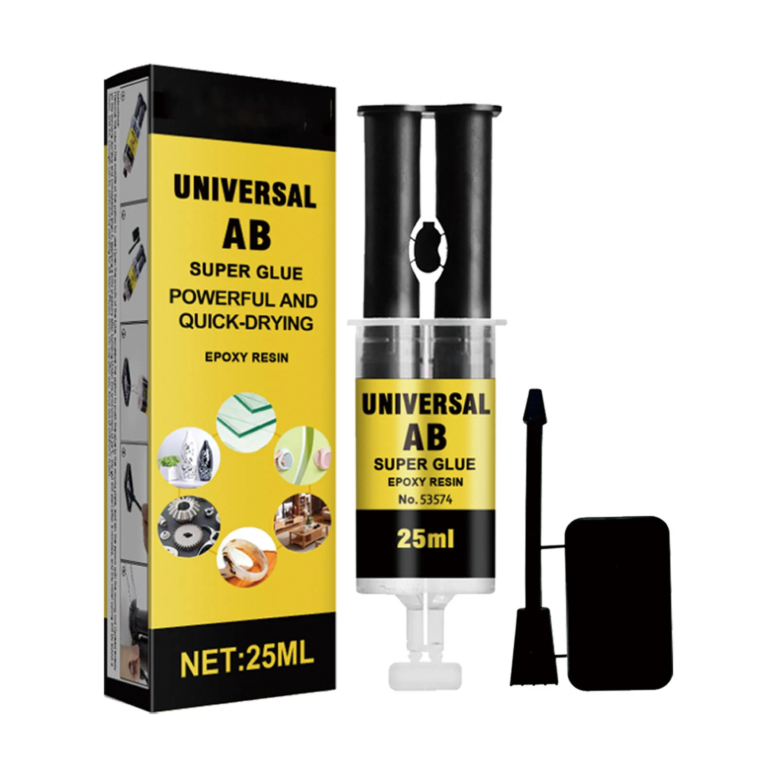 Universal AB Super Glue 25ML Epoxy Resin Liquid Glue Strong Adhesive Household Repair Glue For Metal, Ceramics,Plastic,Glass