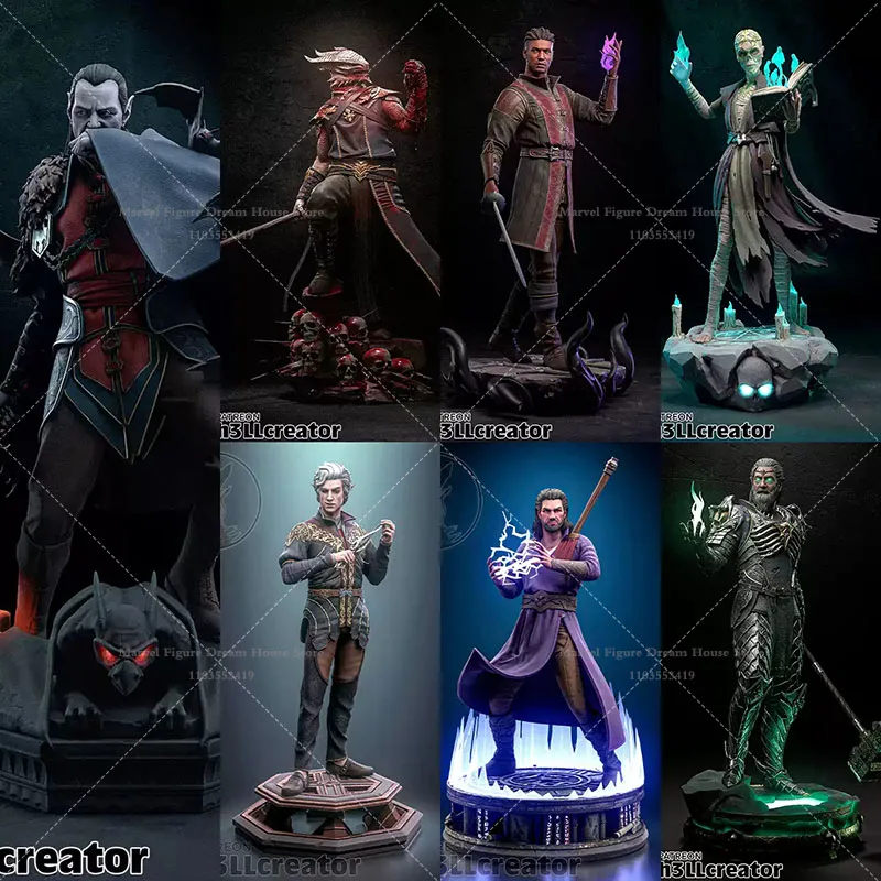 

1/24 1/18 Scale Bode Gate Dark Urge Gale Katherick Wyll Zarovich Withers DIY Self-assembled GK 3D Resin Un-panited White Doll