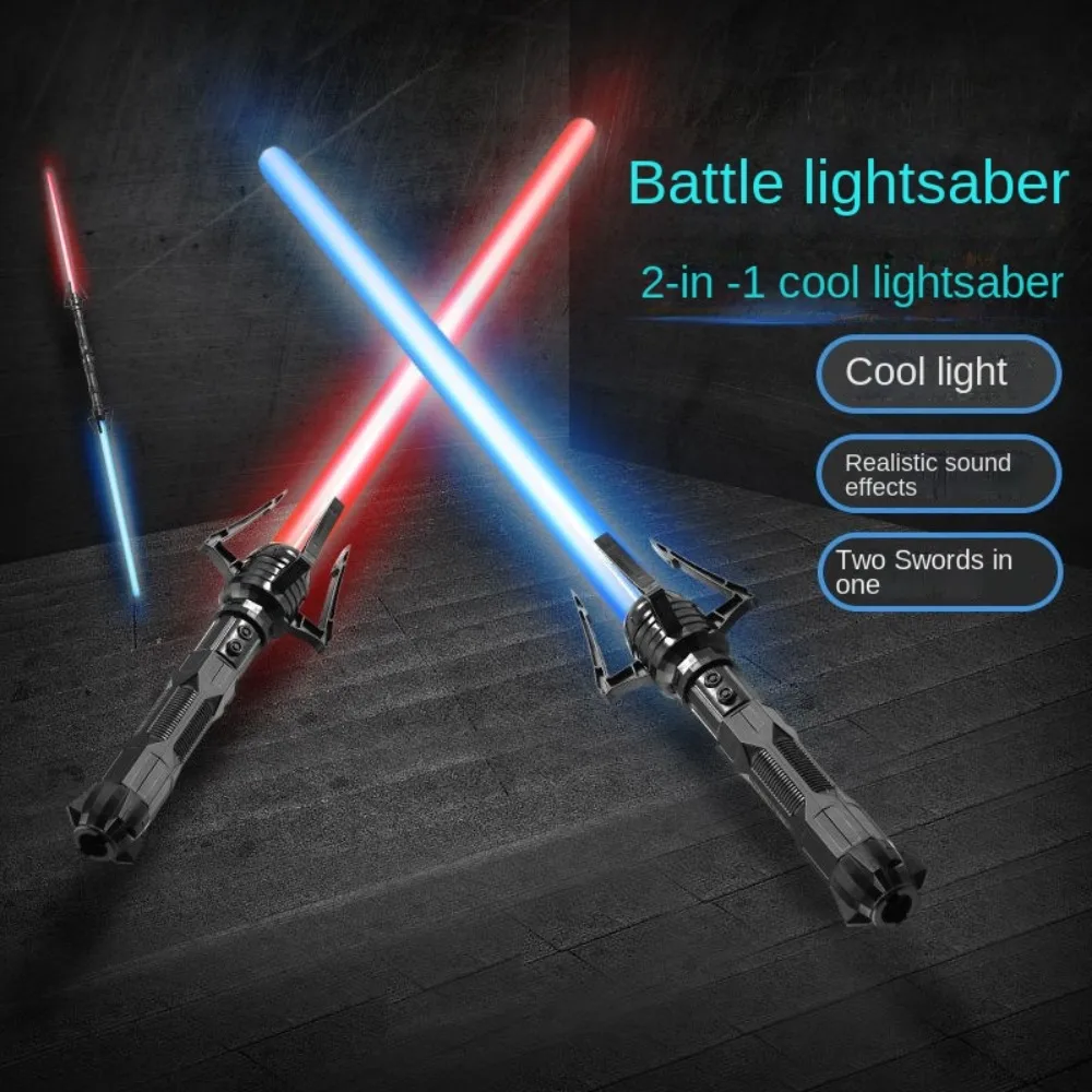 Nuovo giocattolo spada laser in plastica 2 colori asta laser simulato illuminare spada laser scalabile stella luce spada bambini