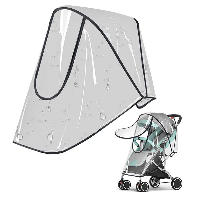 EVA/PVC Universal Stroller Rain Cover Baby Pram Waterproof Breathable Raincoat Baby Stroller Accessories Outdoor Windproof Cover