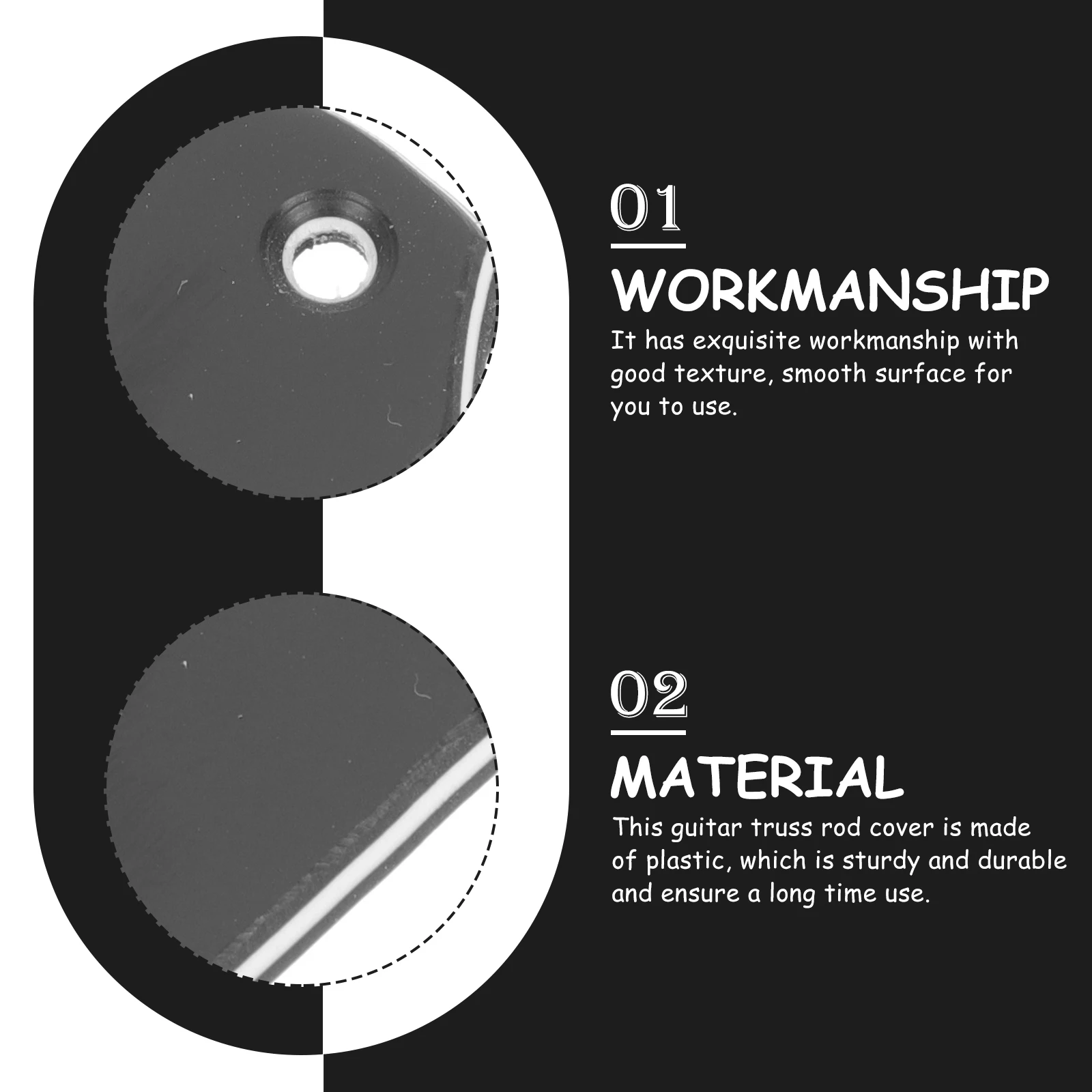 

4pcs Plastic Covers Sturdy Replacement For Accessories Lightweight Easy Install Smooth Surface Suitable Most Guitars Basses