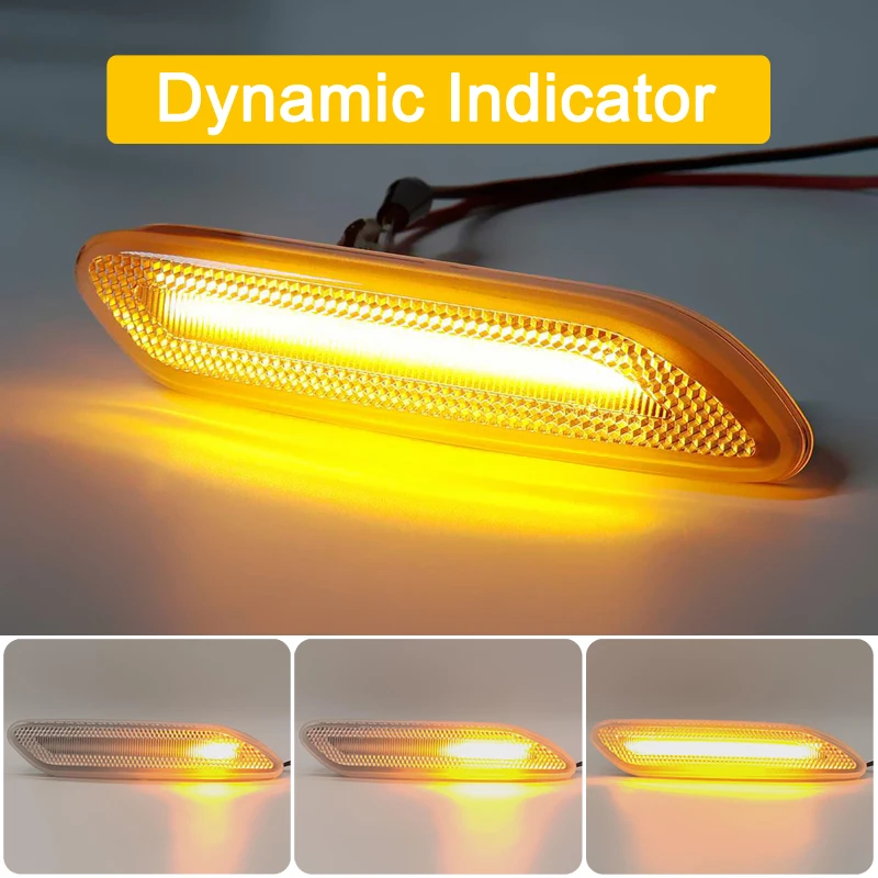 12v claro lente dinâmica led lado marcador conjunto da lâmpada para mini cooper r60 r61 2012-2017 sequencial pisca luz de sinal de volta