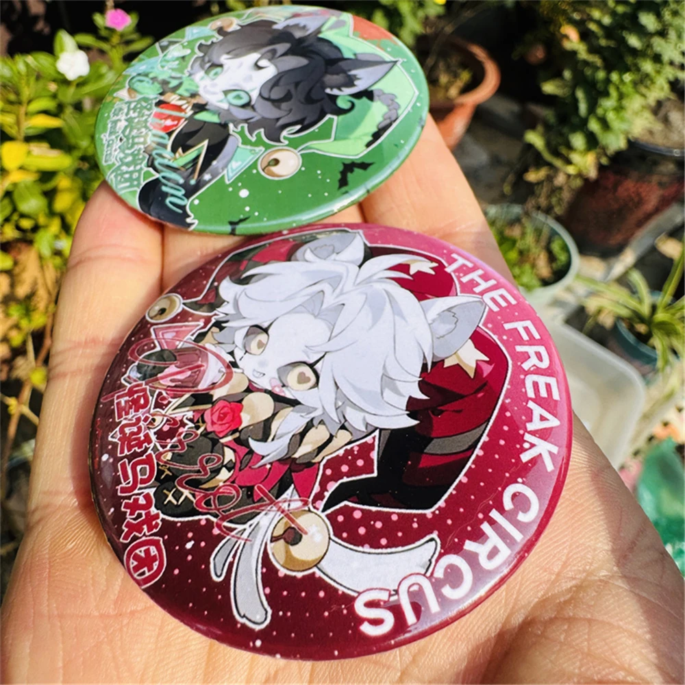 58mm Game The Freak Circus Pierrot ‌Harlequin ‌Teresa Cosplay COSTUME Badge Pin SPTE Tinplate Brooch Prop Xmas Gilf